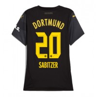 Camiseta Borussia Dortmund Marcel Sabitzer #20 Segunda Equipación Replica 2024-25 para mujer mangas cortas